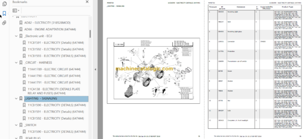 Manitou MLT 634-120PS ST3B PARTS CATALOGUE