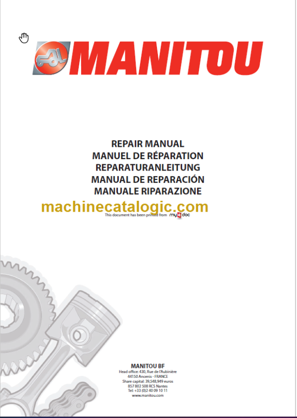 MANITOU ME418 SERIES 2 REPAIR MANUAL