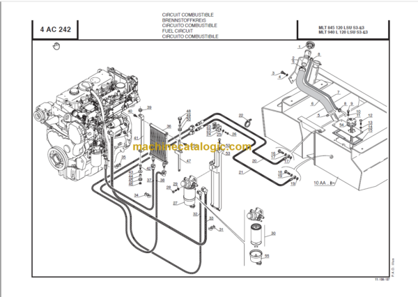 Manitou MLT 940 L 120 LSU S3-E3 PARTS CATALOGUE