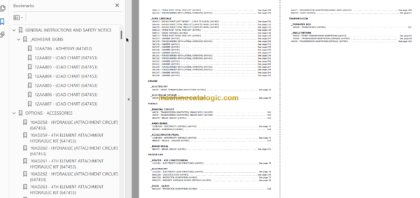 MANITOU ME 418 S2 PARTS CATALOGUE