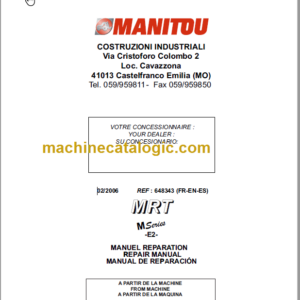 Manitou MRT 1742 MS REPAIR MANUAL FR-EN-ES