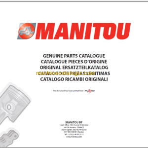 Manitou MLT 845 H TURBO S2 E2 PARTS CATALOGUE