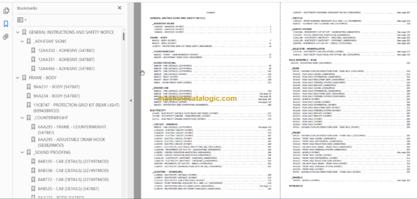 Manitou MLT 845 H TURBO S2 E2 PARTS CATALOGUE