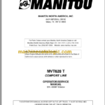 Manitou MVT 628 T COMFORT LINE OPERATOR'S MANUAL