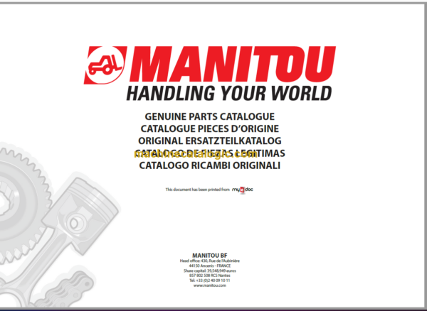 Manitou MLT-X 732 PARTS CATALOGUE