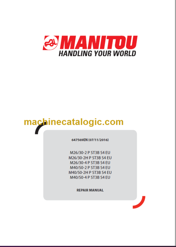 MANITOU M26 30-2 P ST3B S4 EU REPAIR MANUAL