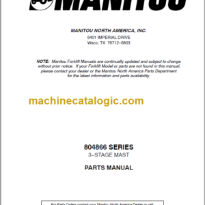 MANITOU 804866 Series Parts Manual