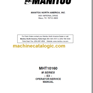 MHT10160 M SERIES E3 OPERATOR SERVICE MANUAL