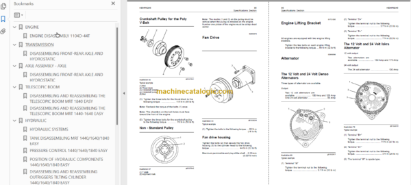 Manitou MRT 1440 1640 1840 EASY Repair Manual