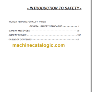 Manitou MHT10160 M SERIES E3 OPERATOR SERVICE MANUAL