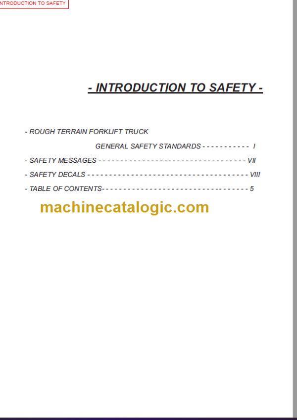 MHT10160 M SERIES E3 OPERATOR SERVICE MANUAL