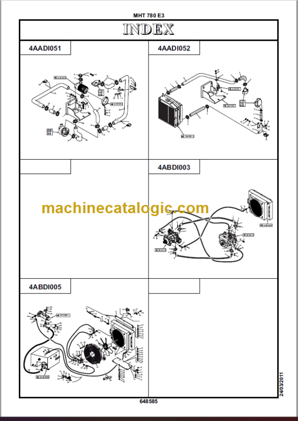 Manitou MHT 780 Parts Manual