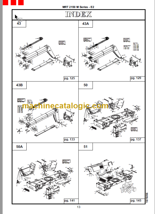 Manitou MRT 2150 M SERIES E2 PARTS MANUAL