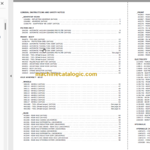 Manitou MLT-X 732 PARTS CATALOGUE