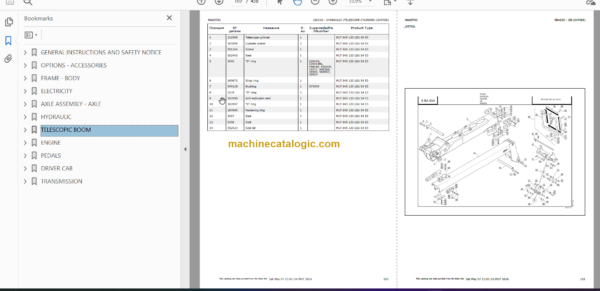 Manitou MLT 845 120 LSU S4 E3 PARTS CATALOGUE