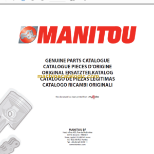 Manitou MLT 845 S4 E3 PARTS CATALOGUE