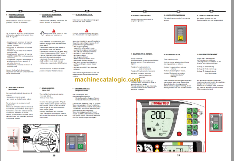 Manitou MRT 1640 E3 OPERATOR’S MANUAL