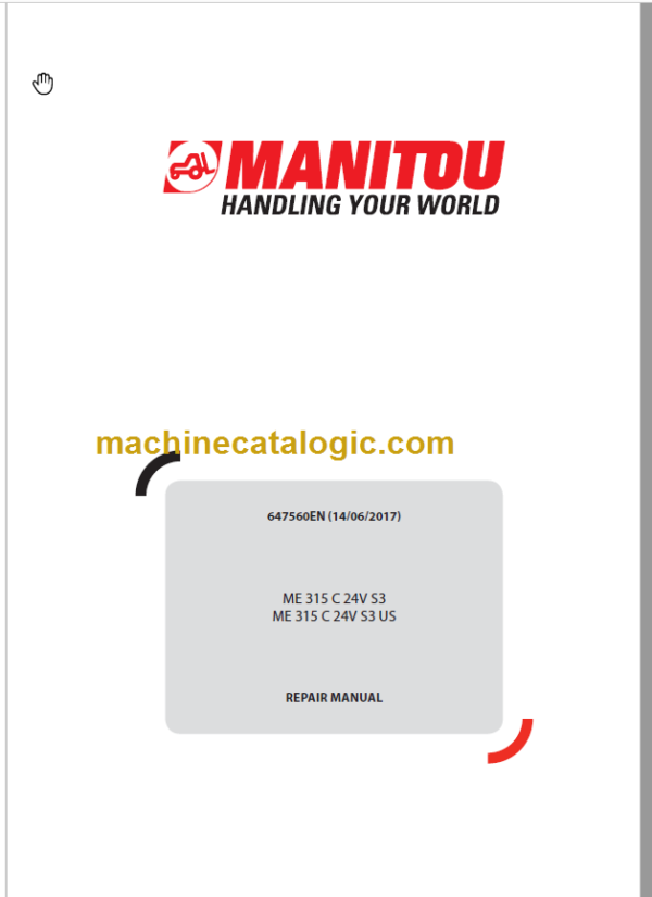 MANITOU ME 315 C 24V S3 REPAIR MANUAL