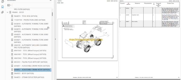 Manitou MLT-X 732 PARTS CATALOGUE