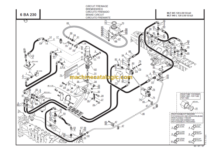 Manitou MLT 940 L S3 E3 PARTS CATALOGUE