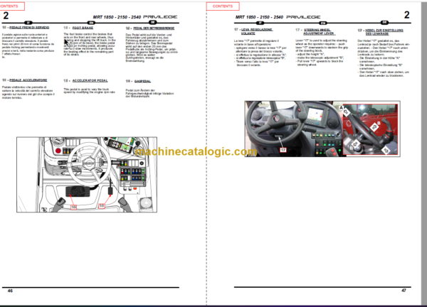 Manitou MRT 1850 E3 OPERATOR SERVICE MANUAL