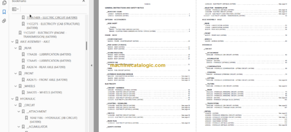 Manitou MLT 625 S1 E3 PARTS CATALOGUE