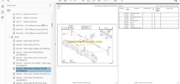 Manitou MLT-X 732 PARTS CATALOGUE