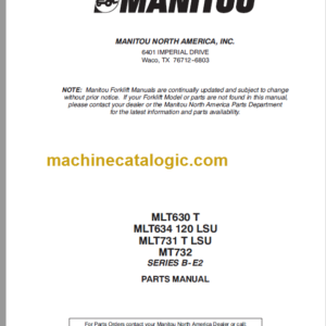 Manitou MLT 630 Turbo PARTS MANUAL