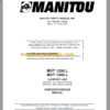 Manitou MVT 1330 L OPERATOR SERVICE MANUAL