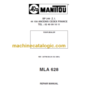 Manitou MLA 628 REPAIR MANUAL