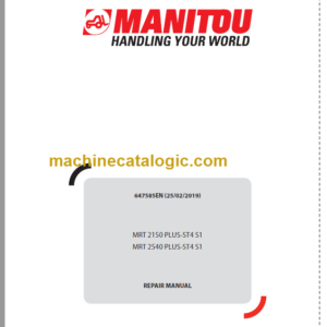 Manitou MRT 2150 PLUS-ST4 S1 REPAIR MANUAL