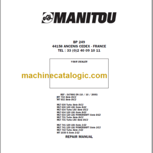 Manitou MLT 741 S 2-E2 Repair Manual