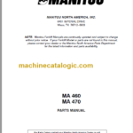 MANITOU MA 470 PARTS MANUAL