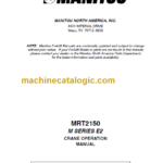 Manitou MRT 2150 M SERIES E2 CRANE OPERATION MANUAL