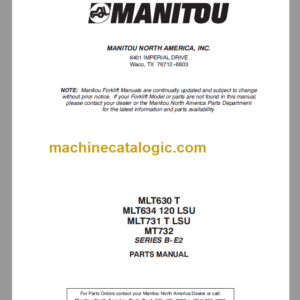 Manitou MLT 634 PARTS MANUAL