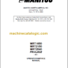 Manitou MRT 1850 PRIVILEGE E3 SERVICE MANUAL