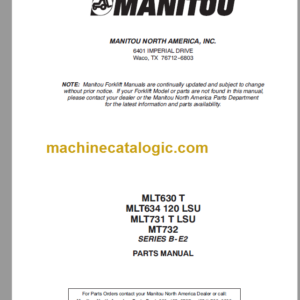 Manitou MLT 731 Turbo LSU PARTS MANUAL