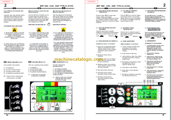 Manitou MRT 2150 PRIVILEGE E3 SERVICE MANUAL