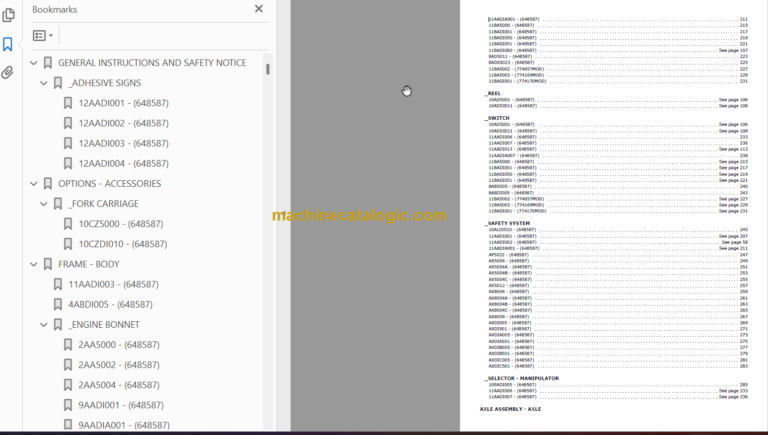 Manitou MHT-X 860L E3 S2 PARTS CATALOGUE