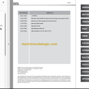 Manitou MLT 635 Manuel De Réparation FR