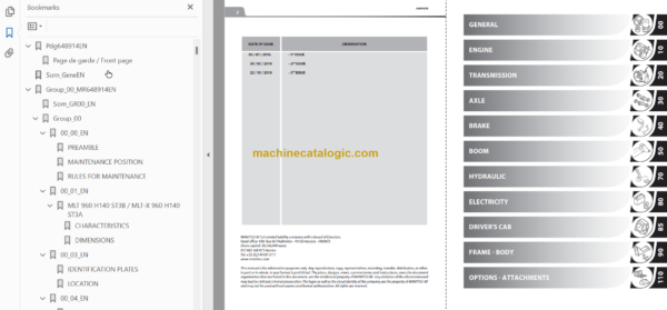 MHT 10180 129M ST4 S1 REPAIR MANUAL