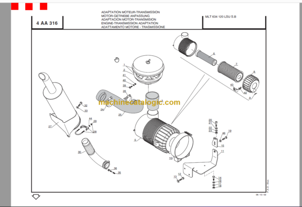 Manitou MLT 731 Turbo LSU PARTS MANUAL