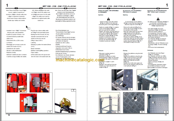 Manitou MRT 2150 PRIVILEGE E3 BASKET USE MANUAL