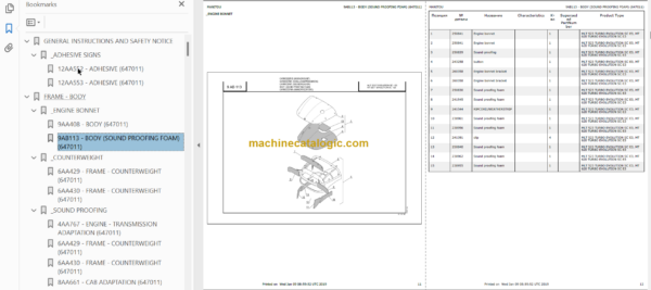 Manitou MLT 620 T EVOLUTION SC-E3 PARTS CATALOGUE