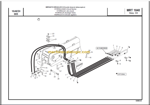 Manitou MRT 1840-360 Easy - E3 PARTS CATALOGUE