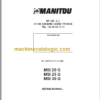 MANITOU MSI 20 G REPAIR MANUAL