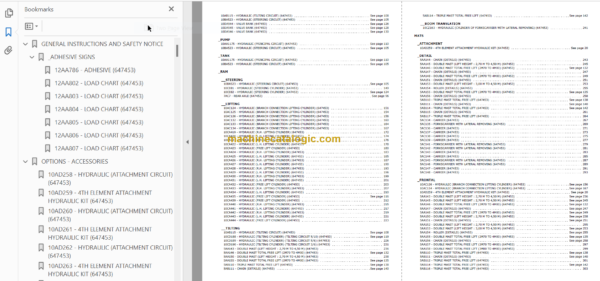 MANITOU ME 425 S2 PARTS CATALOGUE