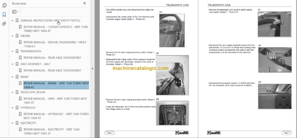 Manitou MRT 1540 TURBO MOT 1004 4T REPAIR MANUAL