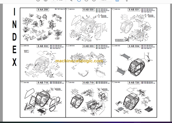 Manitou MLT 741 Serie2-E2 Parts Catalogue