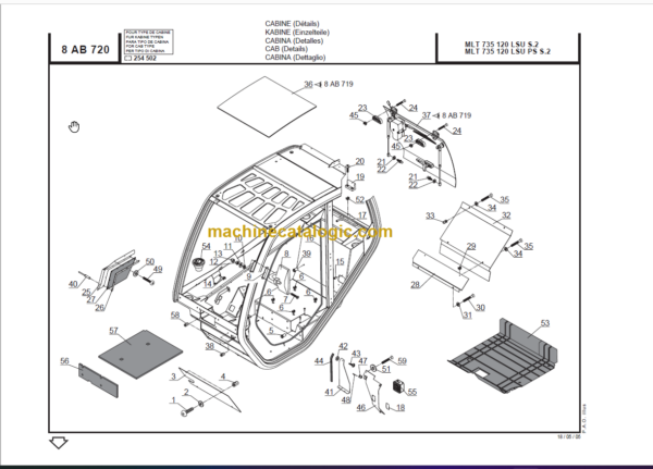 Manitou MLT 741 Serie2-E2 Parts Catalogue